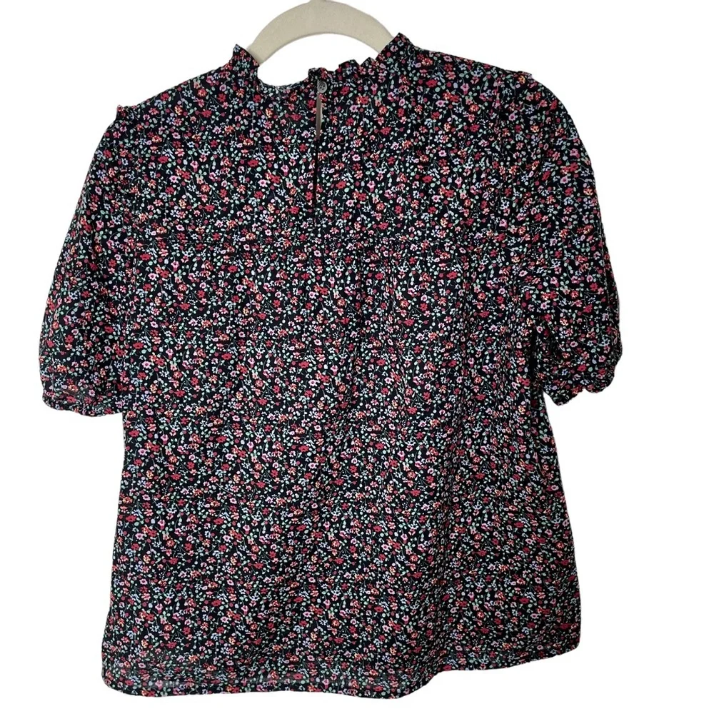 Madewell Puff-Sleeve Ruffle Top in Fieldwalk Floral in Size Extra Extra‎ Small